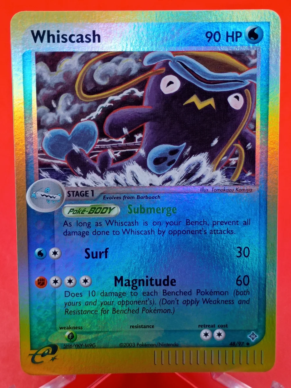 Whiscash 48/97 EX Dragon e-Reader Series Reverse Holo Near Mint Pokémon TCG